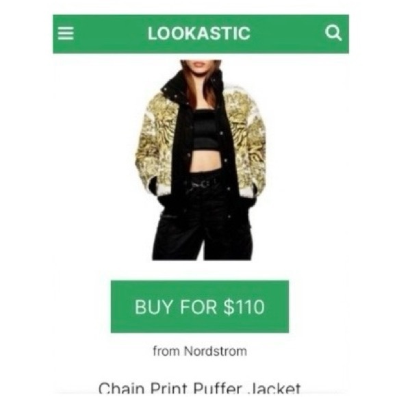 TOPSHOP ⚜️ Zebra Chain Puff Jacket - Picture 11 of 12